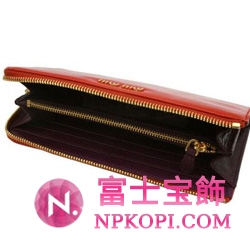 ミュウミュウ MIU MIU ラウンドファスナー式長財布 サイフ 財布 さいふ オレンジ 5M1183-CAPR-BIC-PAPRIKA-CICLAM